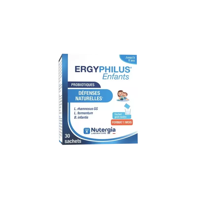 Ergyphilus® Enfants dès 8 ans Nutergia - Soutien de la flore infantile - 30 sachets