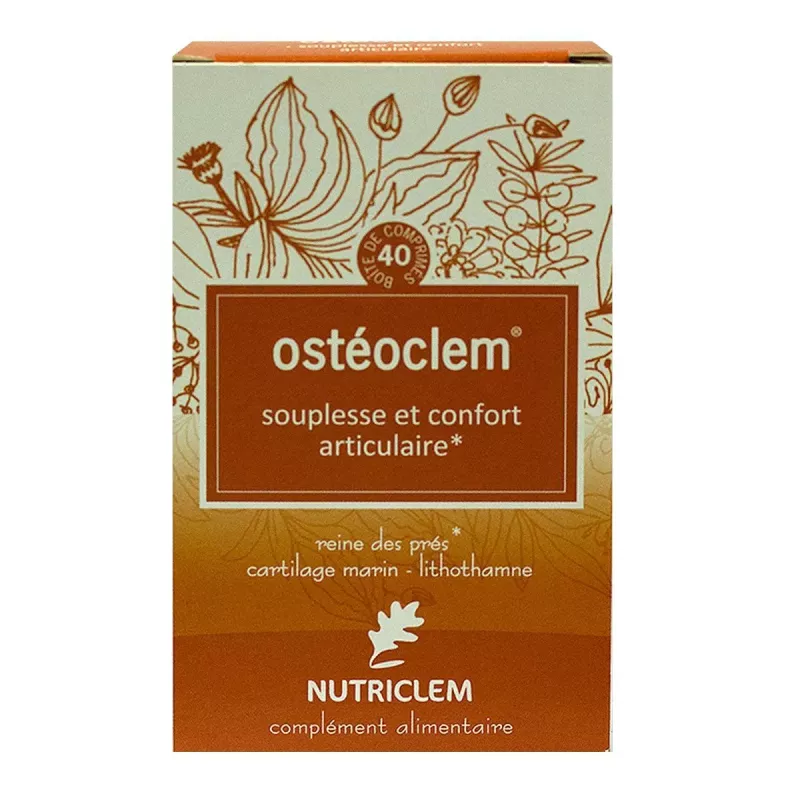 Nutriclem Osteoclem souplesse et confort articulaire - 40 comprimés c'est sur Purepara.com