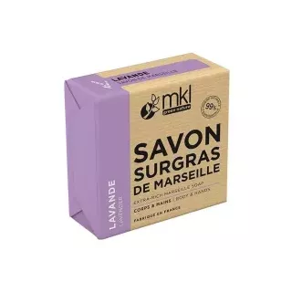 Savon de Marseille surgras à la lavande MKL - Huiles 100% végétales - 100g