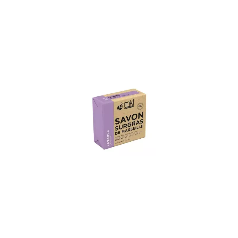 Savon de Marseille surgras à la lavande MKL - Huiles 100% végétales - 100g