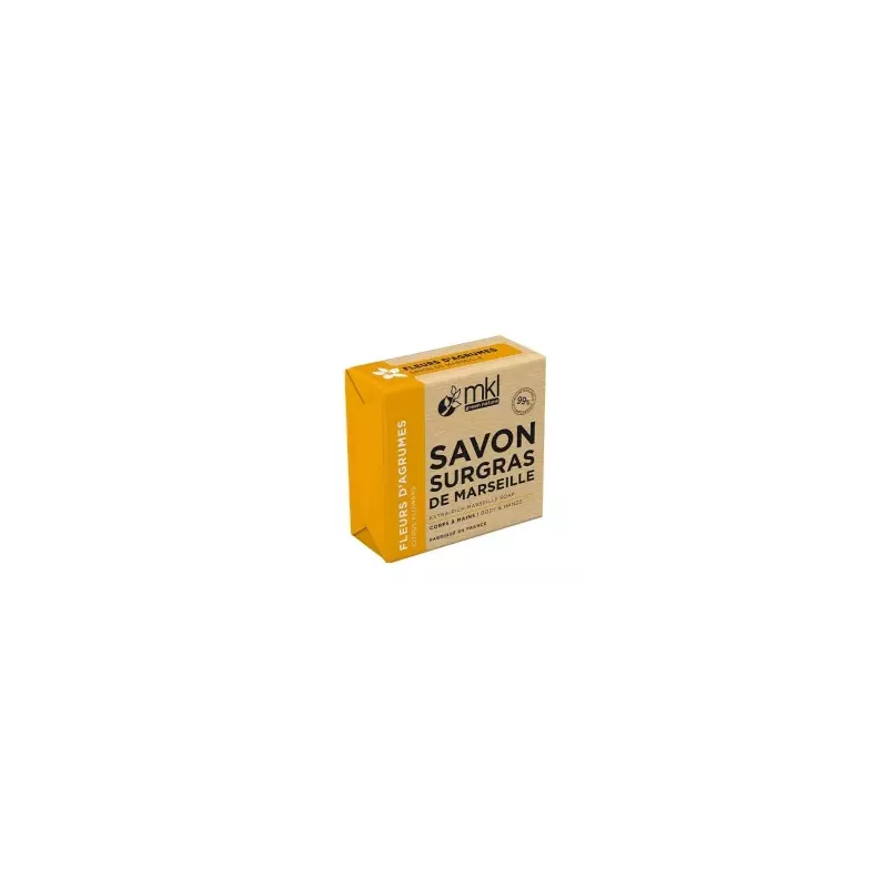 Savon de Marseille surgras fleurs d'agrumes MKL - Notes acidulées - 100g