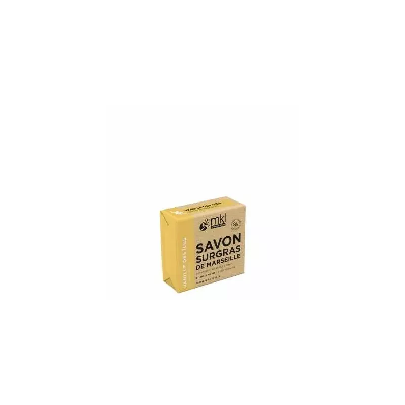 Savon de Marseille surgras à la vanille des îles MKL - Odeur douce - 100g