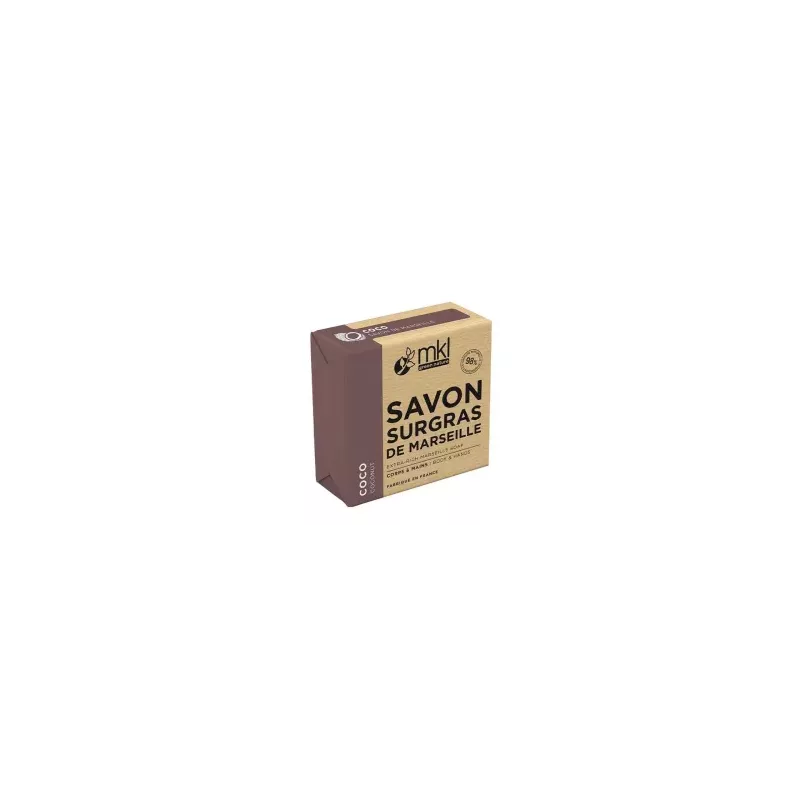 Savon de Marseille surgras à l'huile de Coco MKL - Peaux sèches - 100g
