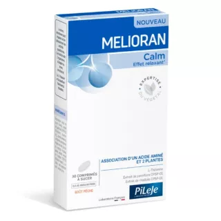 Melioran Calm Pileje - Situations de stress régulier avec anxiété - 30 comprimés à sucer goût pêche