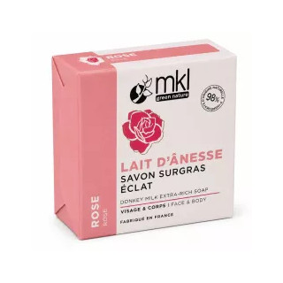 Savon surgras au lait d'ânesse Bio Rose MKL - Confort et éclat - 100g