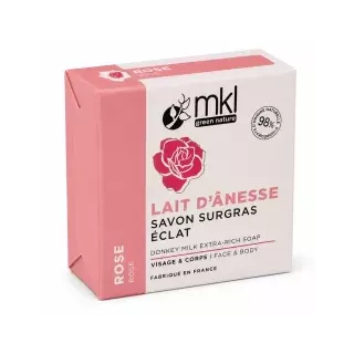 Savon surgras au lait d'ânesse Bio Rose MKL - Confort et éclat - 100g