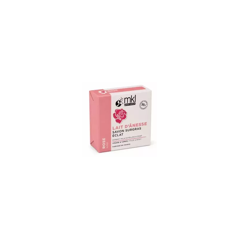 Savon surgras au lait d'ânesse Bio Rose MKL - Confort et éclat - 100g