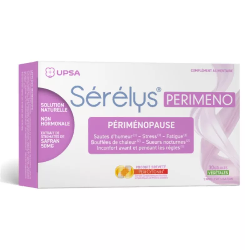 PERIMENO Sérélys Laboratoires UPSA - Désagréments de la ménopause - 30 gélules