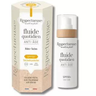Fluide solaire anti-âge SPF50+ - 30ml - Peau sensible & naturelle