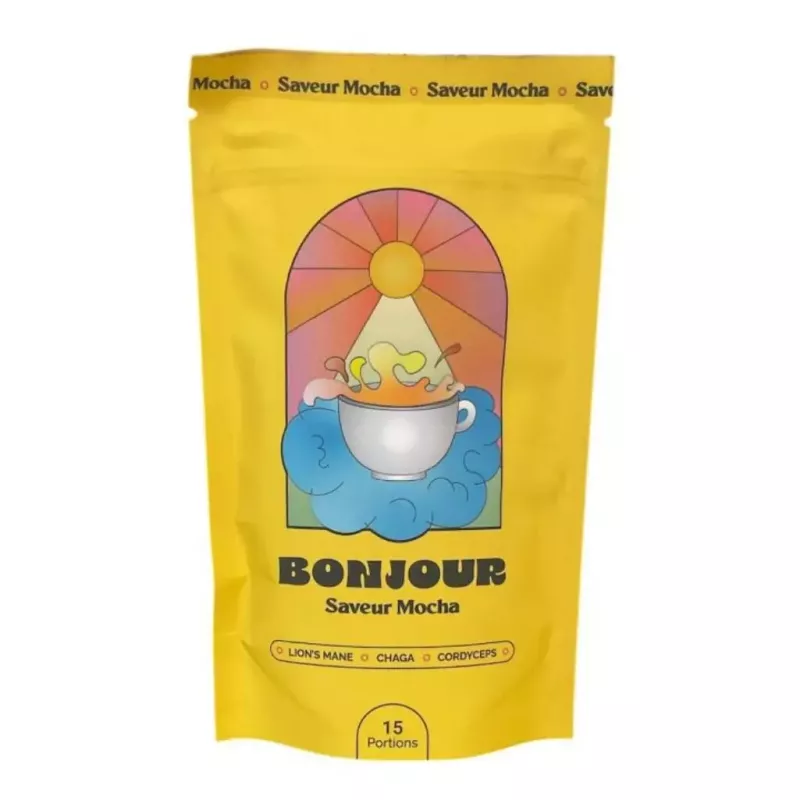 Boisson naturelle aux champignons adaptogènes saveur mocha Bonjour Drink - 15 portions