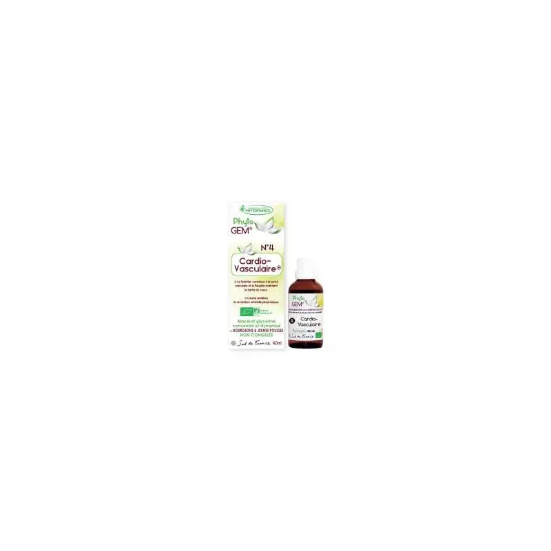 Phyto'gem N°4 Cardio-vasculaire Bio Phytofrance - Artères - 40ml