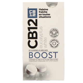 CB12 Cooper : Gommes Boost White - Haleine fraîche 12h, 10 pièces