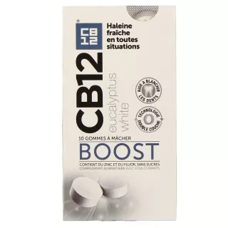CB12 Cooper : Gommes Boost White - Haleine fraîche 12h, 10 pièces