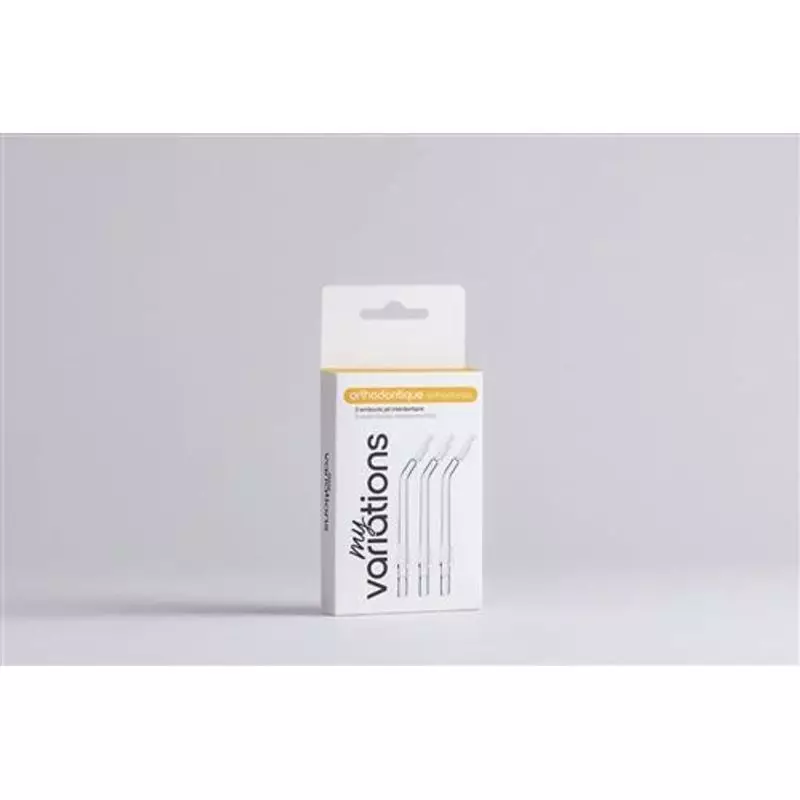 Pack de 3 embouts orthodontiques de rechange MyVariations pour hydropulseur, avec petite brosse pour
