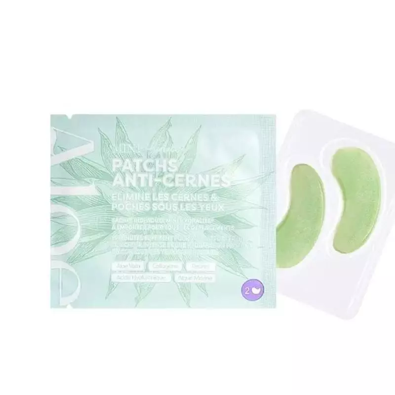 Packshot des patchs pour les yeux en hydrogel Mini Hydralise d'Aloe Paris, emballage bleu avec 90 pa