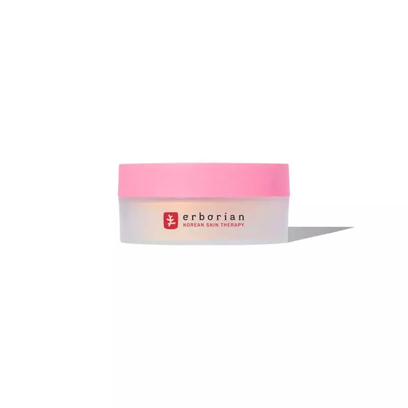 Erborian Set & Care Poudre libre matifiante en boîtier avec houppette, longue tenue.