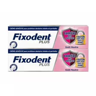 Fixodent Plus crème adhésive Goût Neutre 2x35g