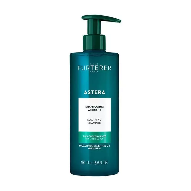 René Furterer Astera Shampoing apaisant 200 ml - Flacon argent et blanc pour cuir chevelu sensible, 