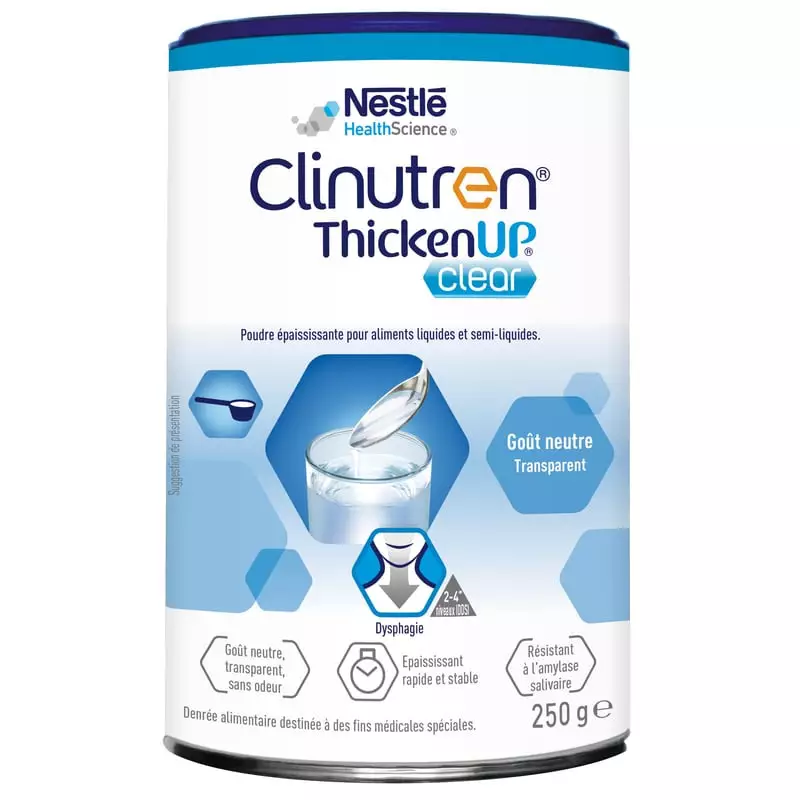 Packshot de Nestlé Clinutren ThickenUp Clear épaississant - 250 g