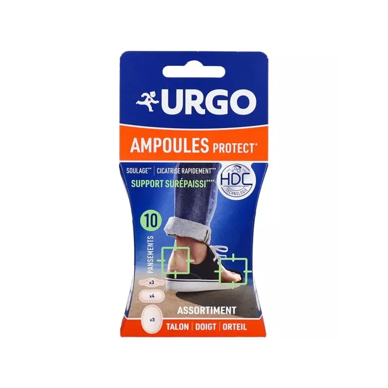 Pansements ampoules Mix Urgo - Soulagement des ampoules - 10 pansements