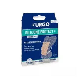 Pansement Urgo Silicone Protect+ Large - 8 unités, sans douleur