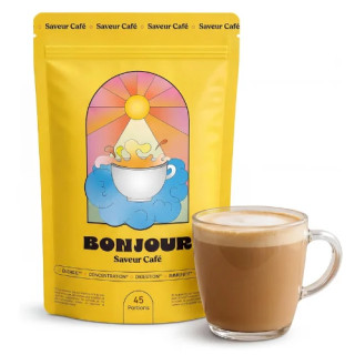 Boisson naturelle aux champignons adaptogènes saveur café Bonjour Drink - 45 portions