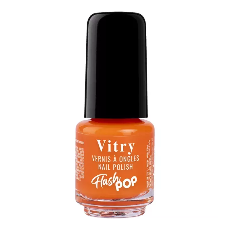 Vernis Vitry Flash Pop Orange 4ml - Éclat néon ultra-saturé