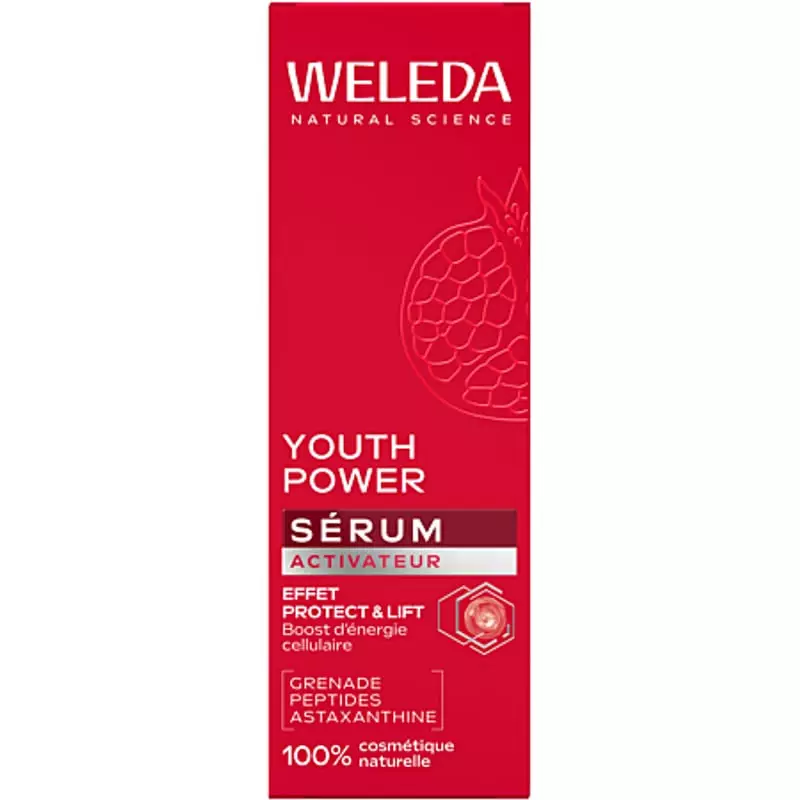 Packshot du flacon Weleda Sérum Youth Power à la grenade anti-âge - 30 ml
