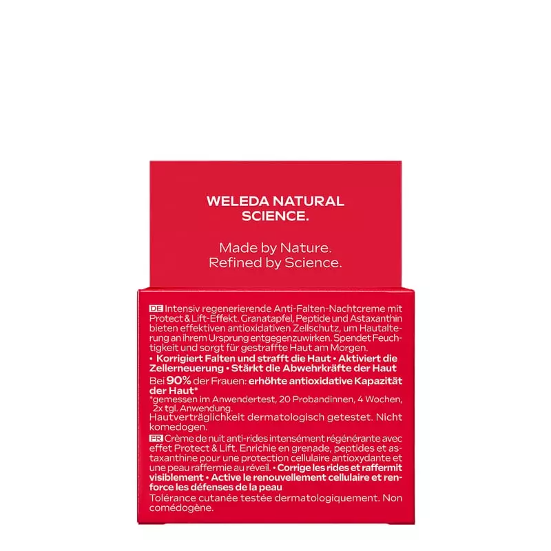 Weleda Youth Power Crème de Nuit Anti-Âge à la Grenade - 40ml en détail avec sa texture crémeuse.