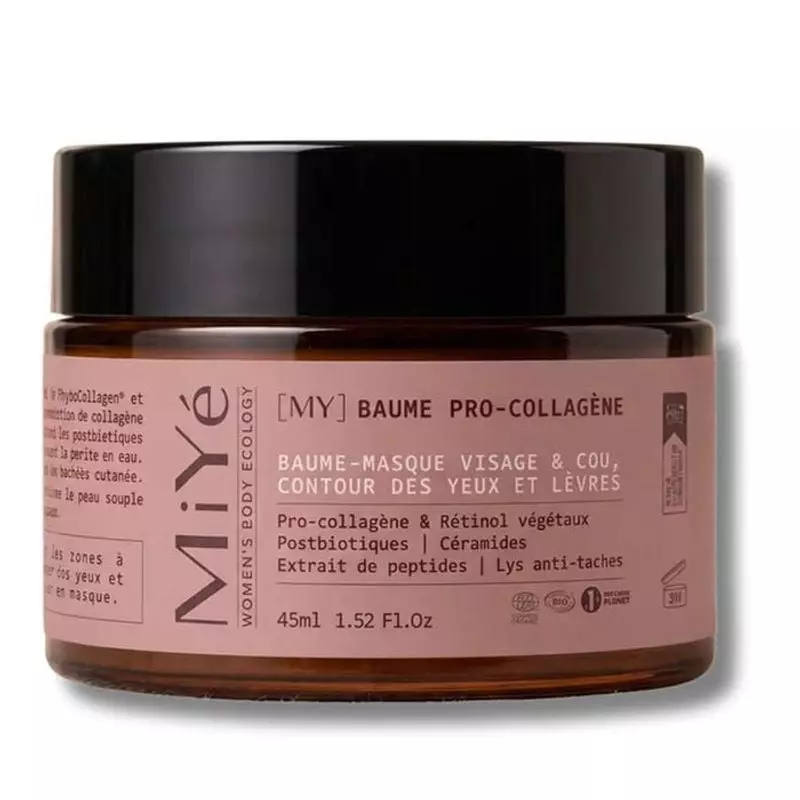 Packshot du MiYé Baume Pro-collagène Unifiant pour peaux matures - 45 ml, pot de soin visage
