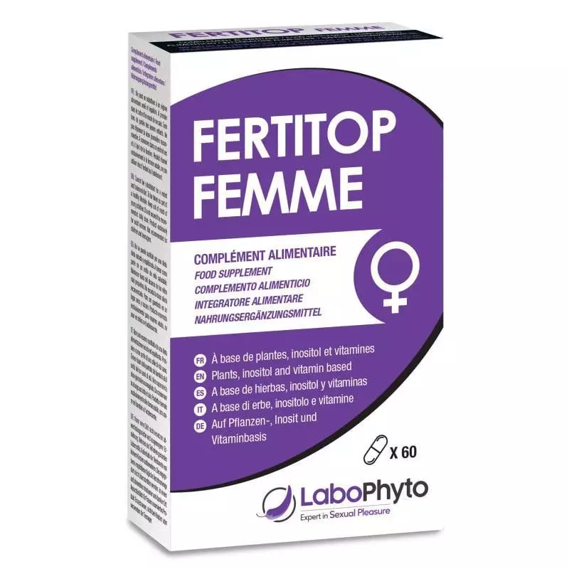 Packshot du complément LaboPhyto FertiTop Femme Fertilité, Maca et B9, 60 gélules