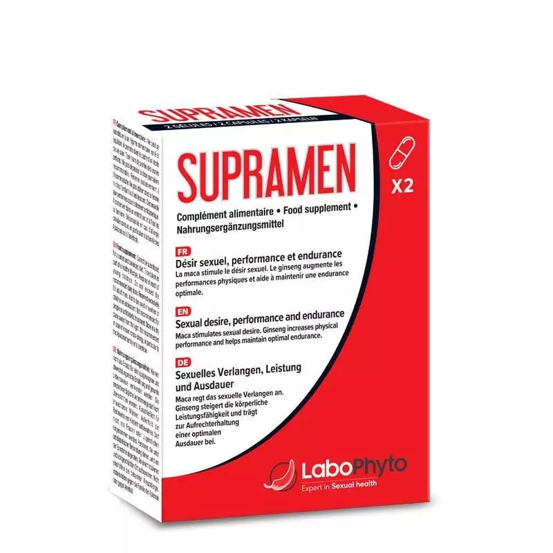 Packshot de LaboPhyto Supramen 2 gélules – Complément alimentaire homme