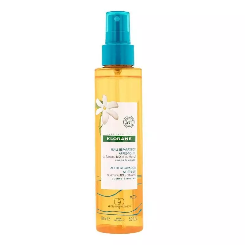 Packshot de Klorane Huile après-soleil réparatrice Tamanu BIO et Monoï - 150 ml