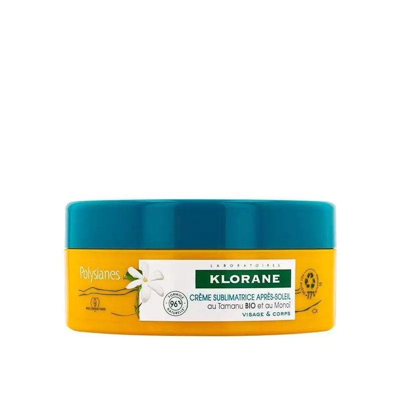 Packshot de Klorane Crème après-soleil réparatrice Monoï Tamanu BIO - 200ml