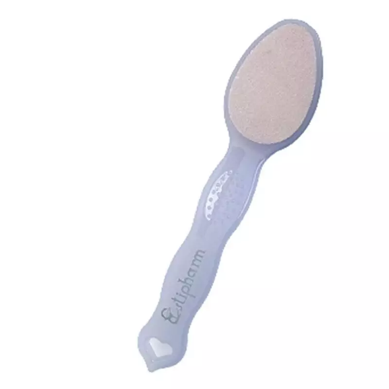 Estipharm Râpe céramique Grand Modèle pour les pieds sur packshot, double face à grains et manche an