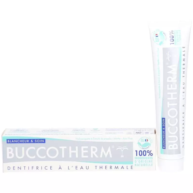 Packshot du Buccotherm Dentifrice Blancheur & Soin BIO - 75 ml