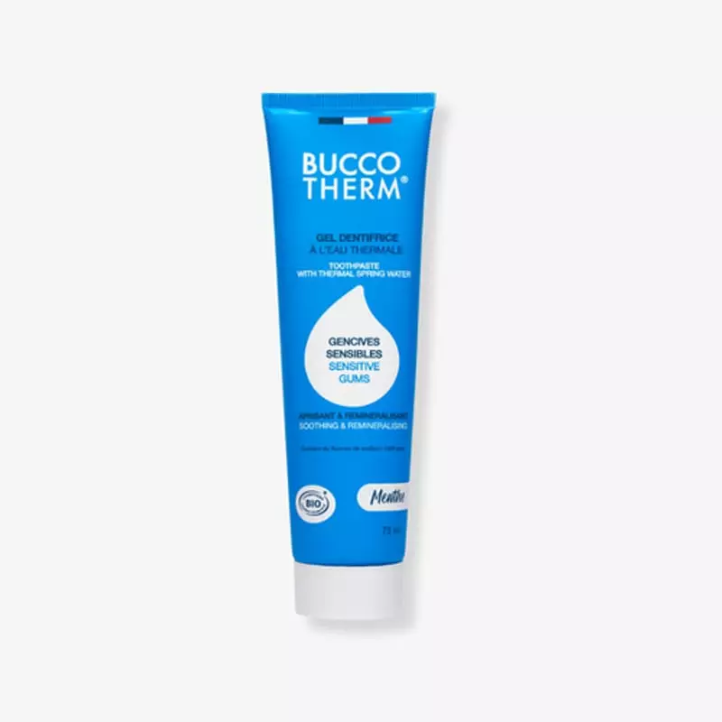 Packshot du Buccotherm Gel Gencives Sensibles Menthe 1450 ppm fluor - 75 ml
