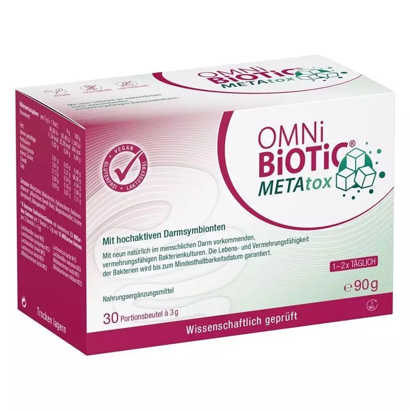 Image packshot de Omni-Biotic METAtox synbiotique métabolisme - 30 sachets 3 g, complément probiotiq