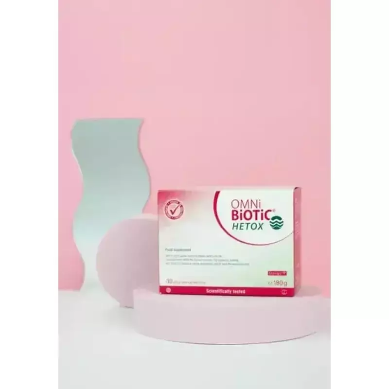 Boîte d'Omni-Biotic HETOX probiotique foie - 30 sachets de 6 g, complément probiotique pour le foie.