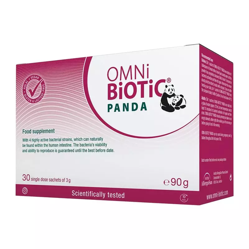 Packshot du complément Omni-Biotic Panda probiotique prénatal et nourrisson - 30 x 3 g