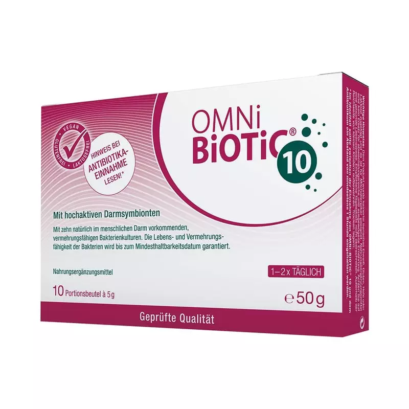 Boîte Omni-Biotic 10 AAD - Probiotique - 10 sachets de 5 g, complément probiotique pour la flore int