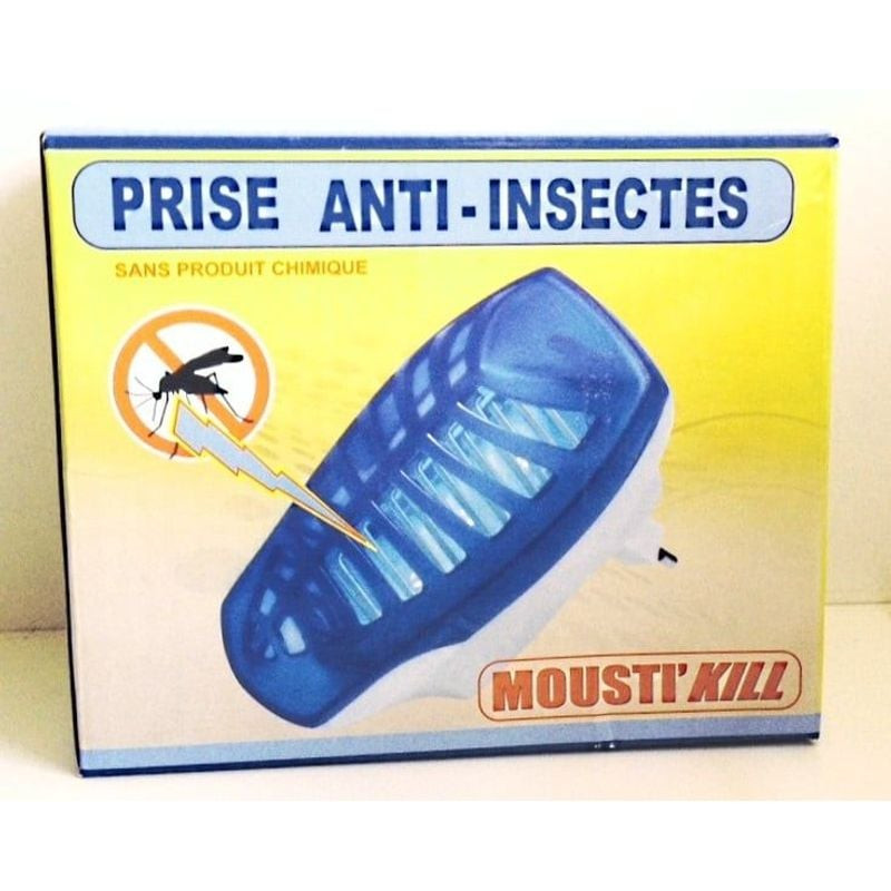 Packshot de la boîte de la prise anti-insectes Mousti'Kill Cigale avec appareil anti-moustiques élec