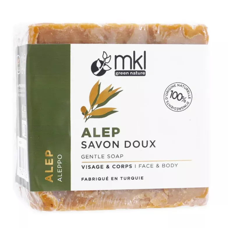 Savon d'Alep MKL 200g - Naturel & Doux pour Peaux Sensibles