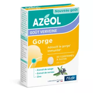 Azéol Gorge & défenses naturelles PiLeJe - 30 comprimés à sucer goût verveine
