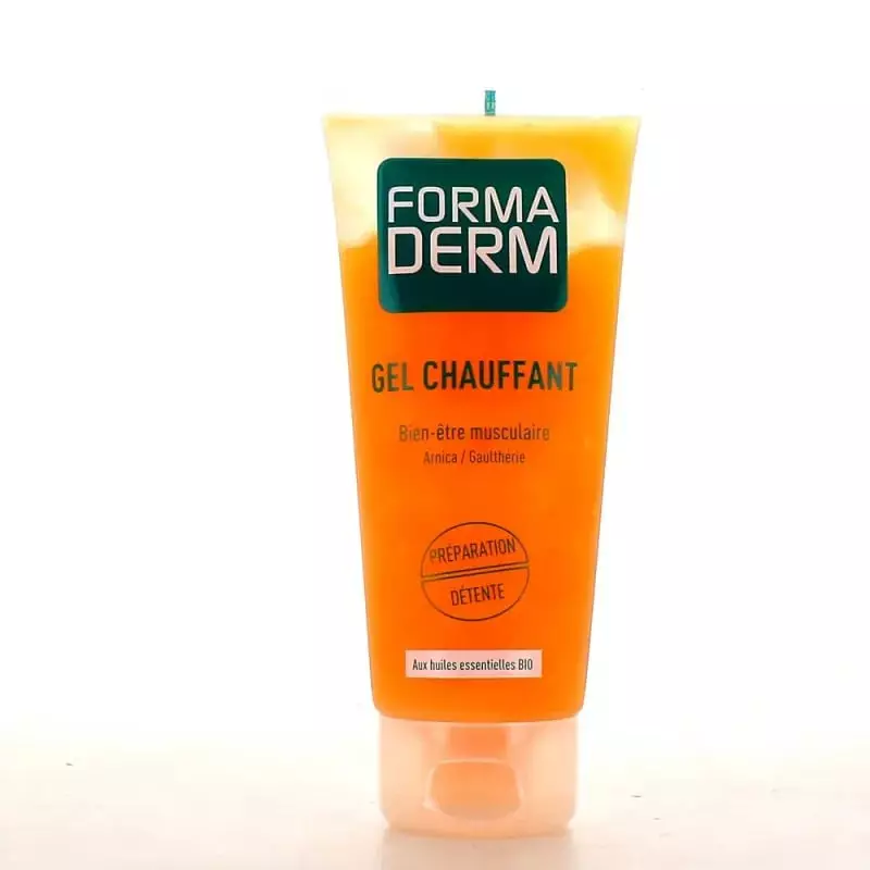 Formaderm Gel Chauffant 50 ml tube roll-on incliné vu de face sur fond blanc