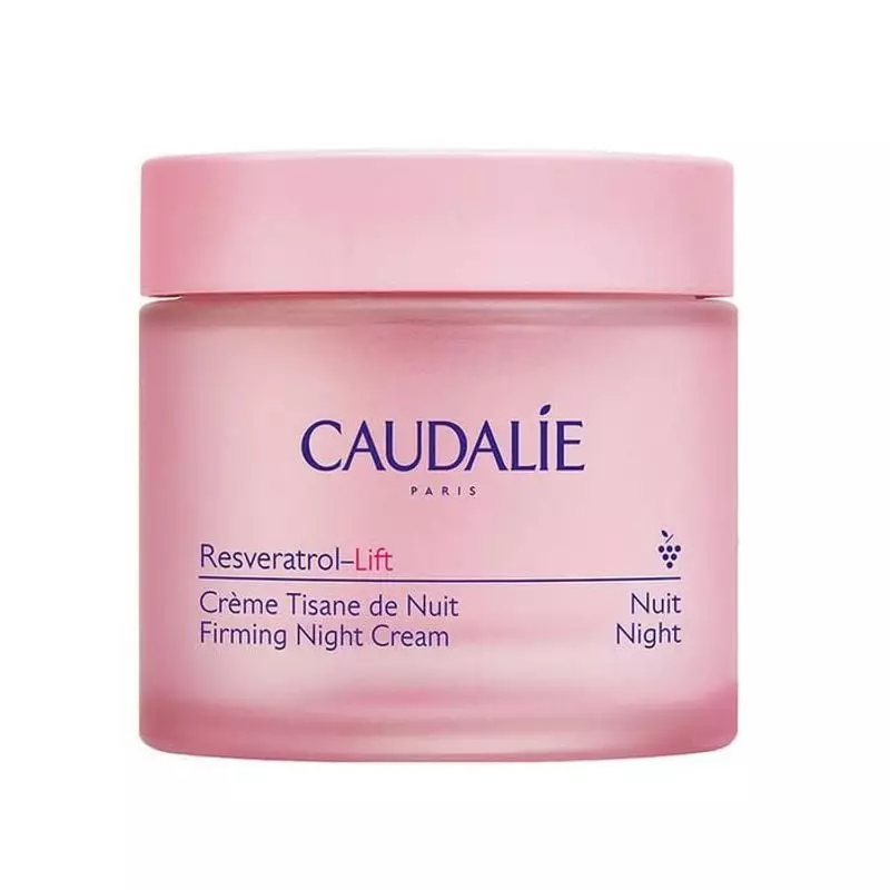 Packshot du pot Caudalie Crème Tisane Nuit Resvératrol Lift - 50 ml, soin de nuit anti-rides repulpa