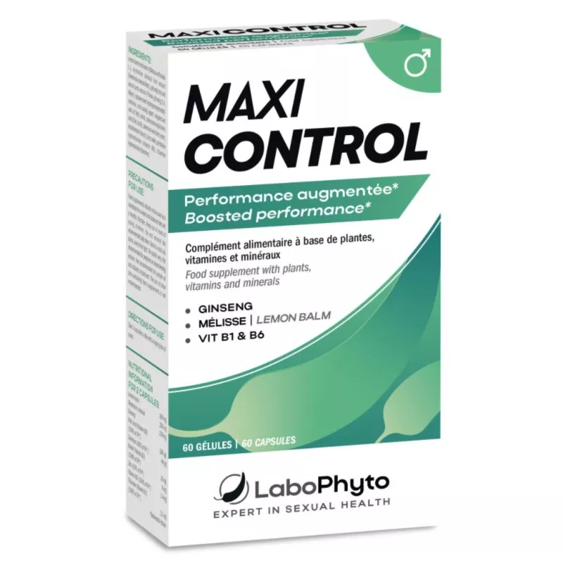 MaxiControl LaboPhyto - Endurance et vitalité masculine - 60 gélules