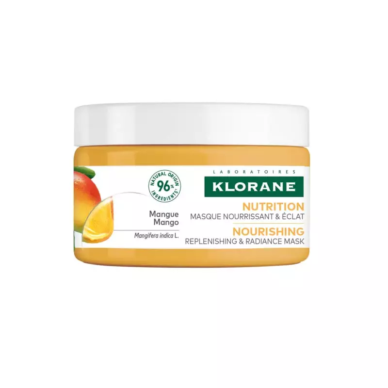 Packshot du pot Klorane Masque Nourrissant Mangue - 250ml, soin cheveux secs et abîmés