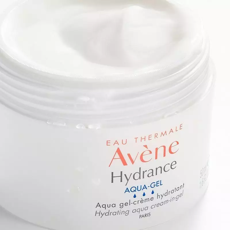 Image détaillée du gel-crème Avène Hydrance Aqua-Gel hydratant 50 ml, texture fraîche pour peaux sen