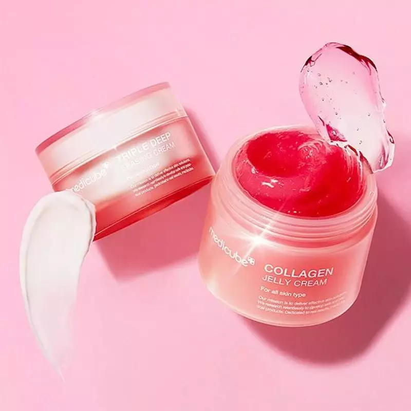 Medicube Crème gelée au collagène - 110 ml en ambiance de soin coréen, texture jelly légère et éclat